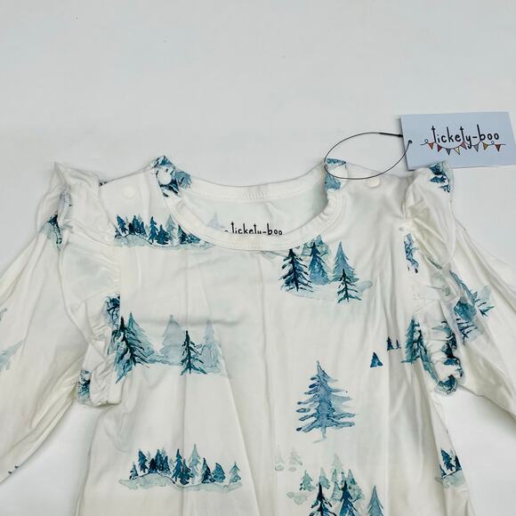 NWT Tickety-Boo 3/6M Winter Landscape Frill Onesie - Picture 3 of 5
